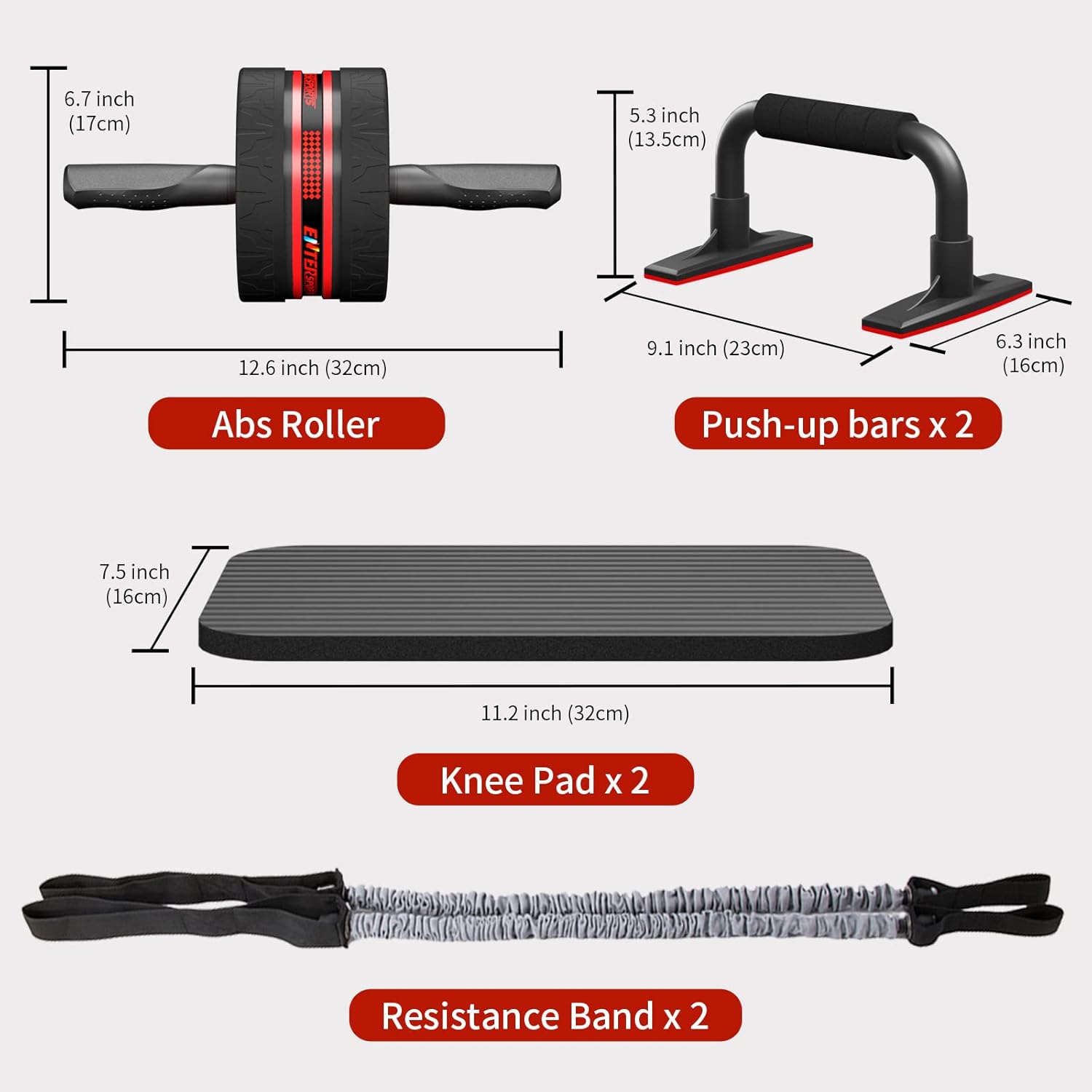 Thumbnail 3 de EnterSports Ab Rollers – Ab Trainer for Home with Two Knee Mats