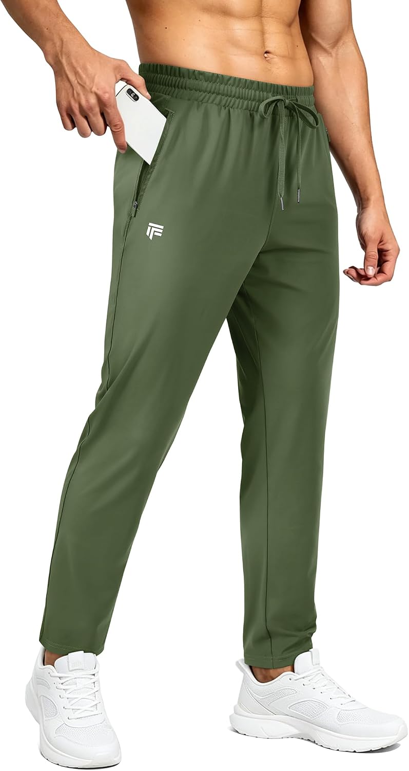Detalle de FOGFIRE Men's Jogger Sweatpants with 4-Way Stretch and 3 Zipper Pockets