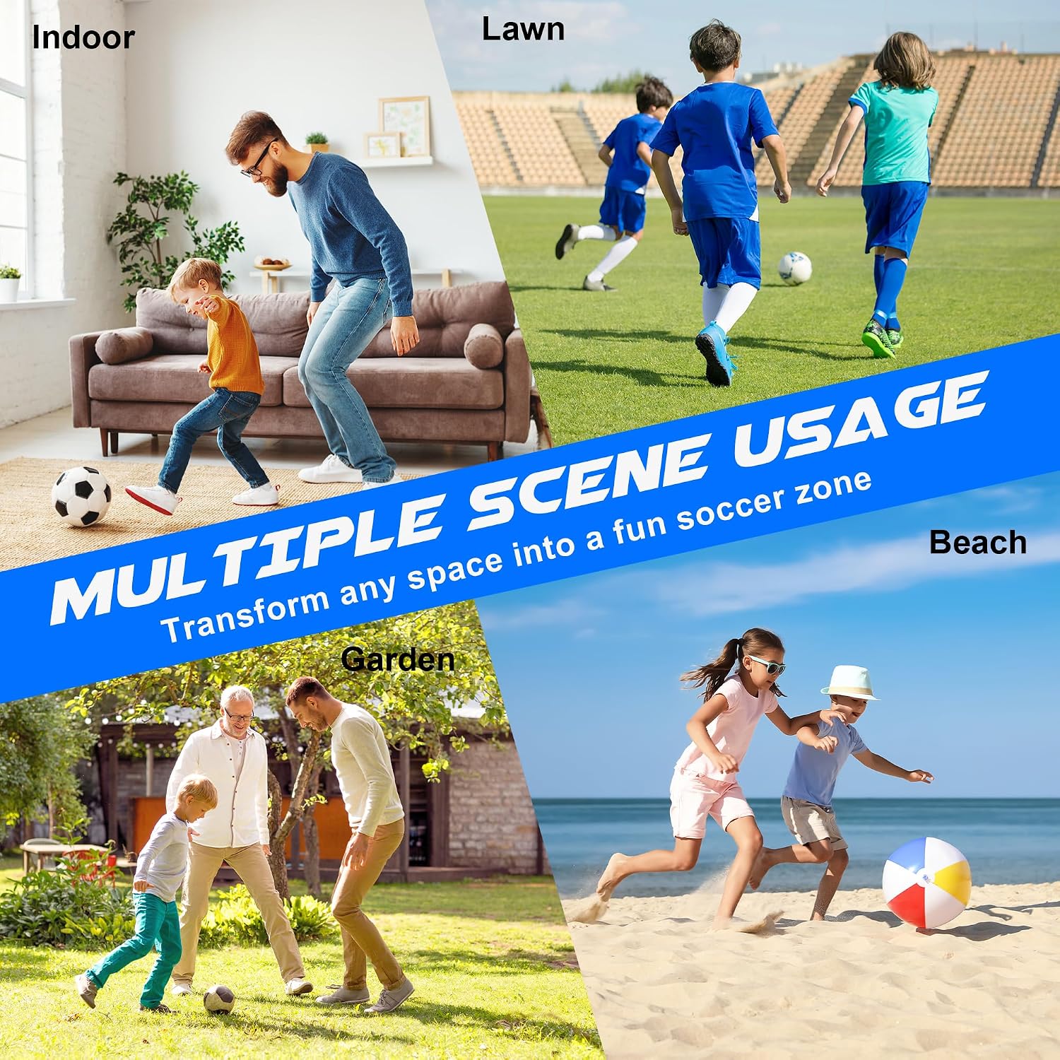 Detalle 2 de CATCHLUCK Outdoor Football Goals kindervoetbaldoel, pop-up met trainingstools