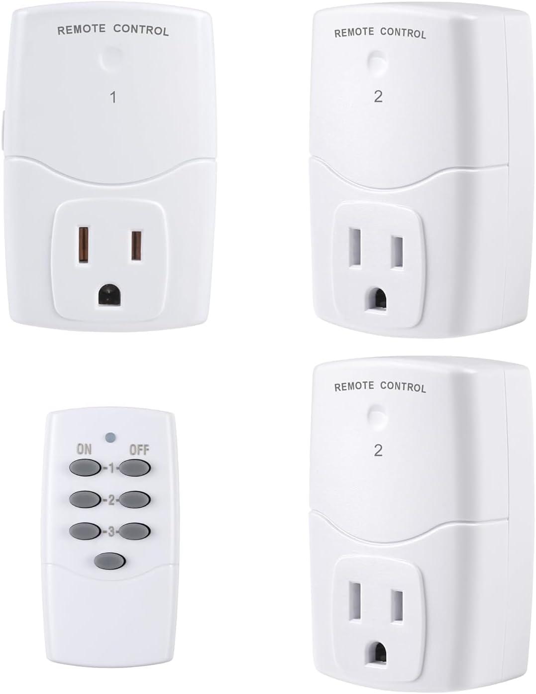 Detalle de BN-LINK Mini Wireless Remote Outlet Switch, 3 Outlets, 1250W/10A