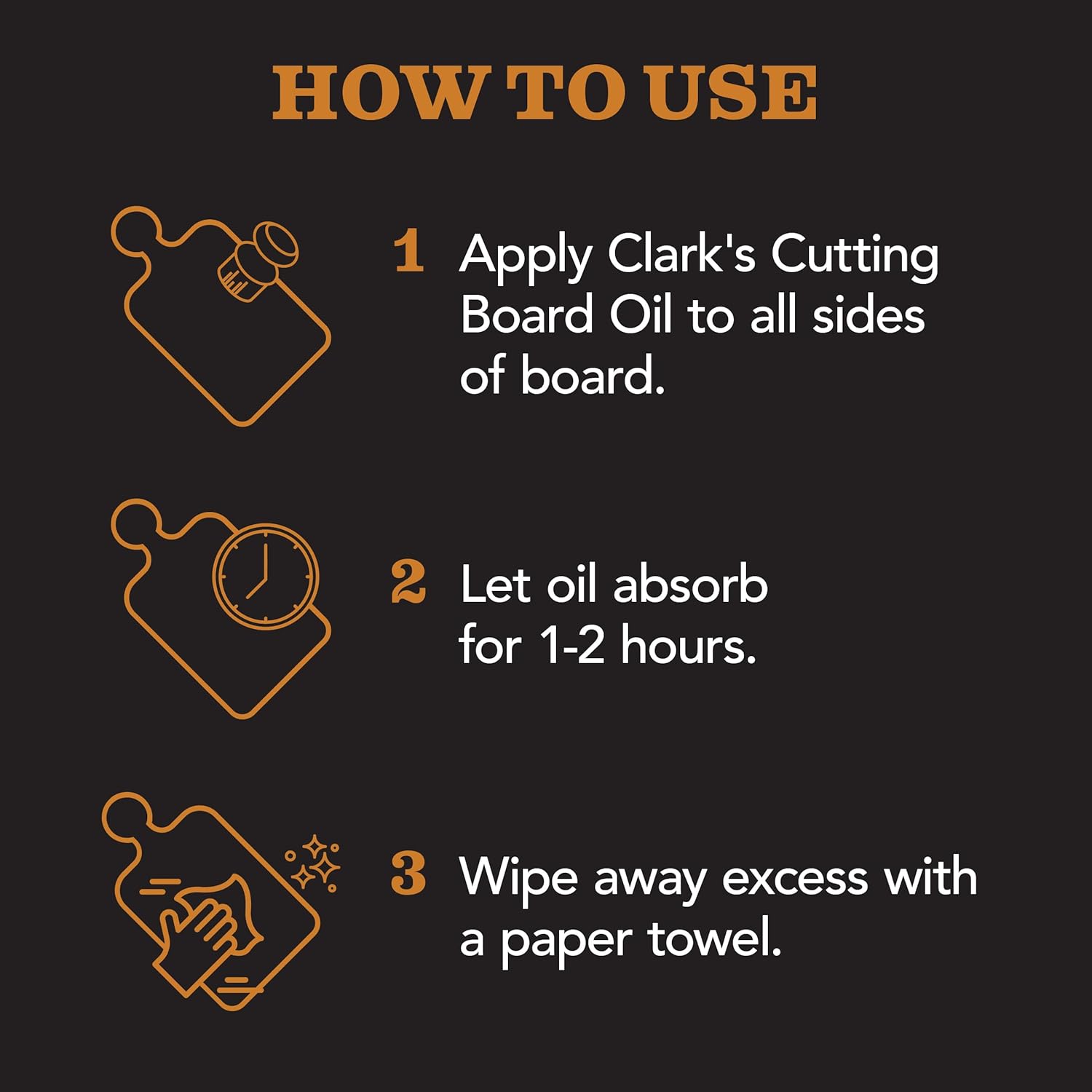 Thumbnail 3 de CLARK'S Mineral Oil, 8 oz for Wood Cutting Boards ⚙