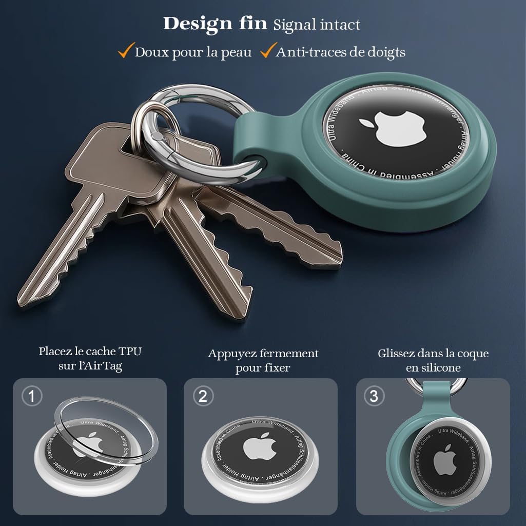 Detalle de PESTON Étui AirTag lot de 4 🔑