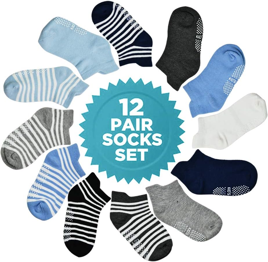 Thumbnail 4 de HYCLES Baby Grip Socks 12 Pairs for 0-7 Years – Non-Slip Toddler Socks with Cartoon Designs