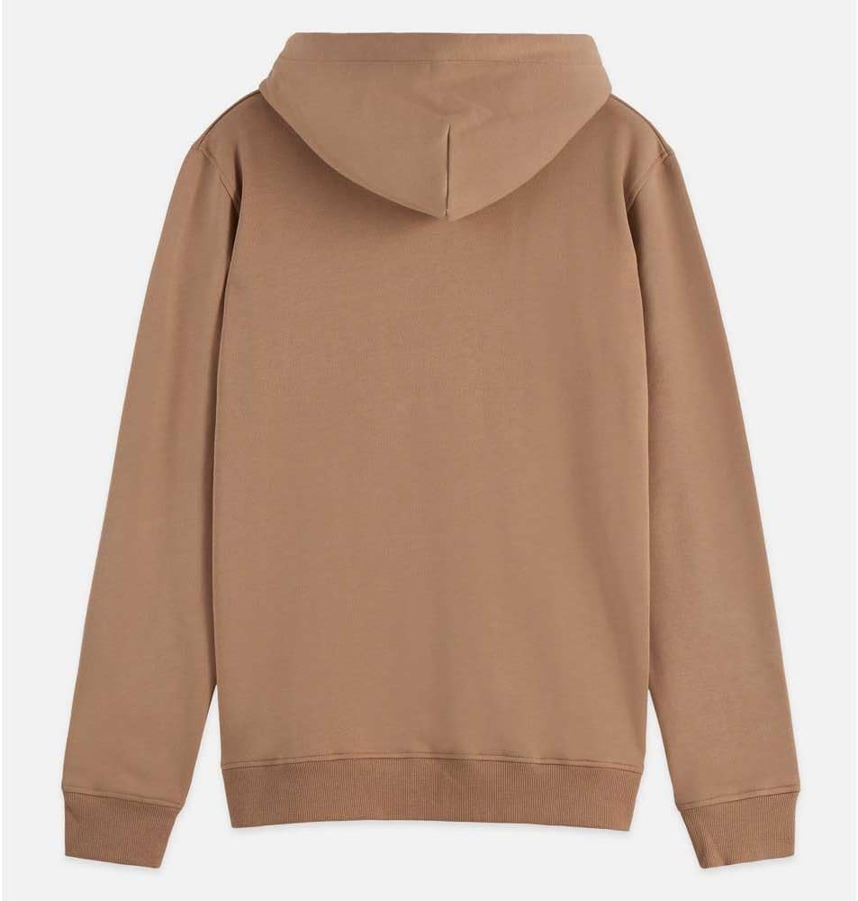 Detalle de Scotch & Soda Men's Essential Badge Logo Hooded Sweatshirt