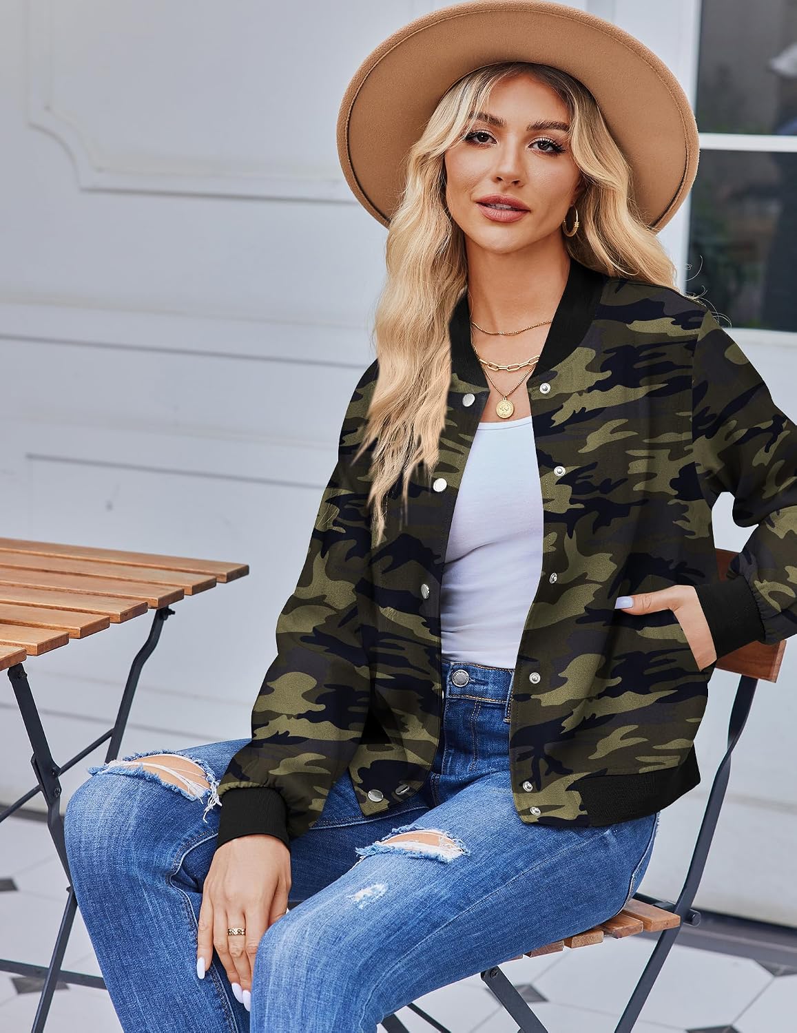 Thumbnail 1 de Zeagoo Women's Bomber Jacket
