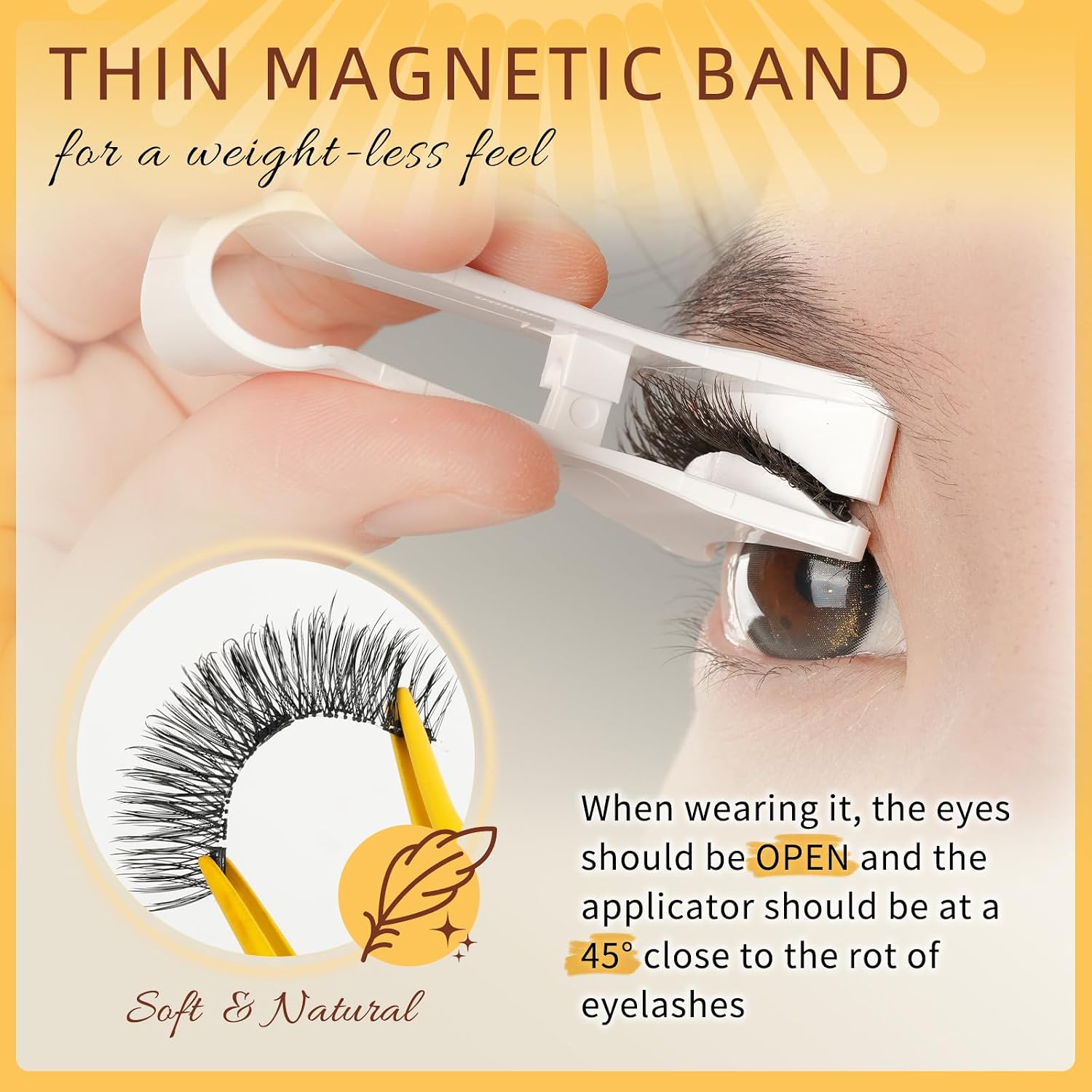 Detalle de QUEWEL Magnetic Eyelashes 2 Pair Kit 🎀