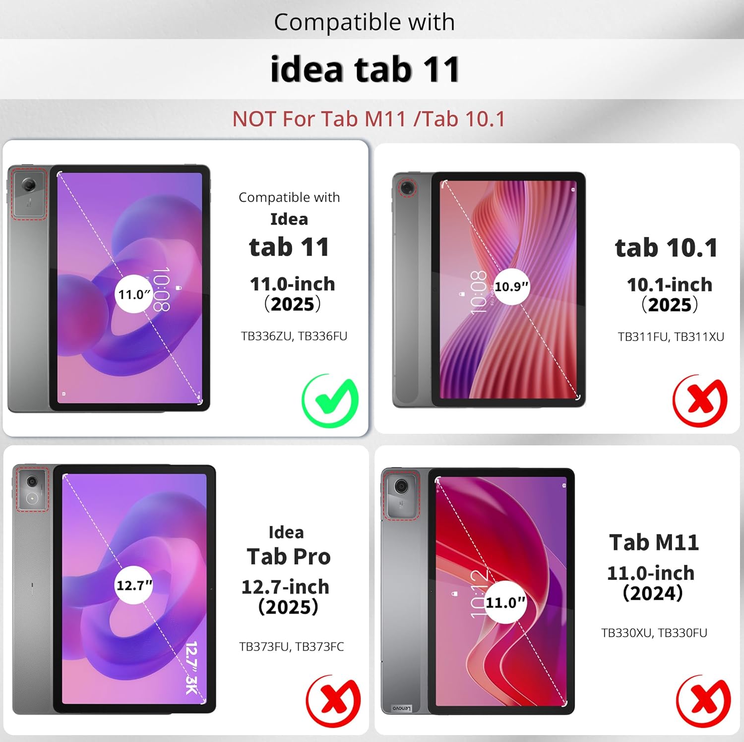 Detalle 2 de EasyAcc Hülle Lenovo Idea Tab 11 Zoll TB-336ZU Meerblau