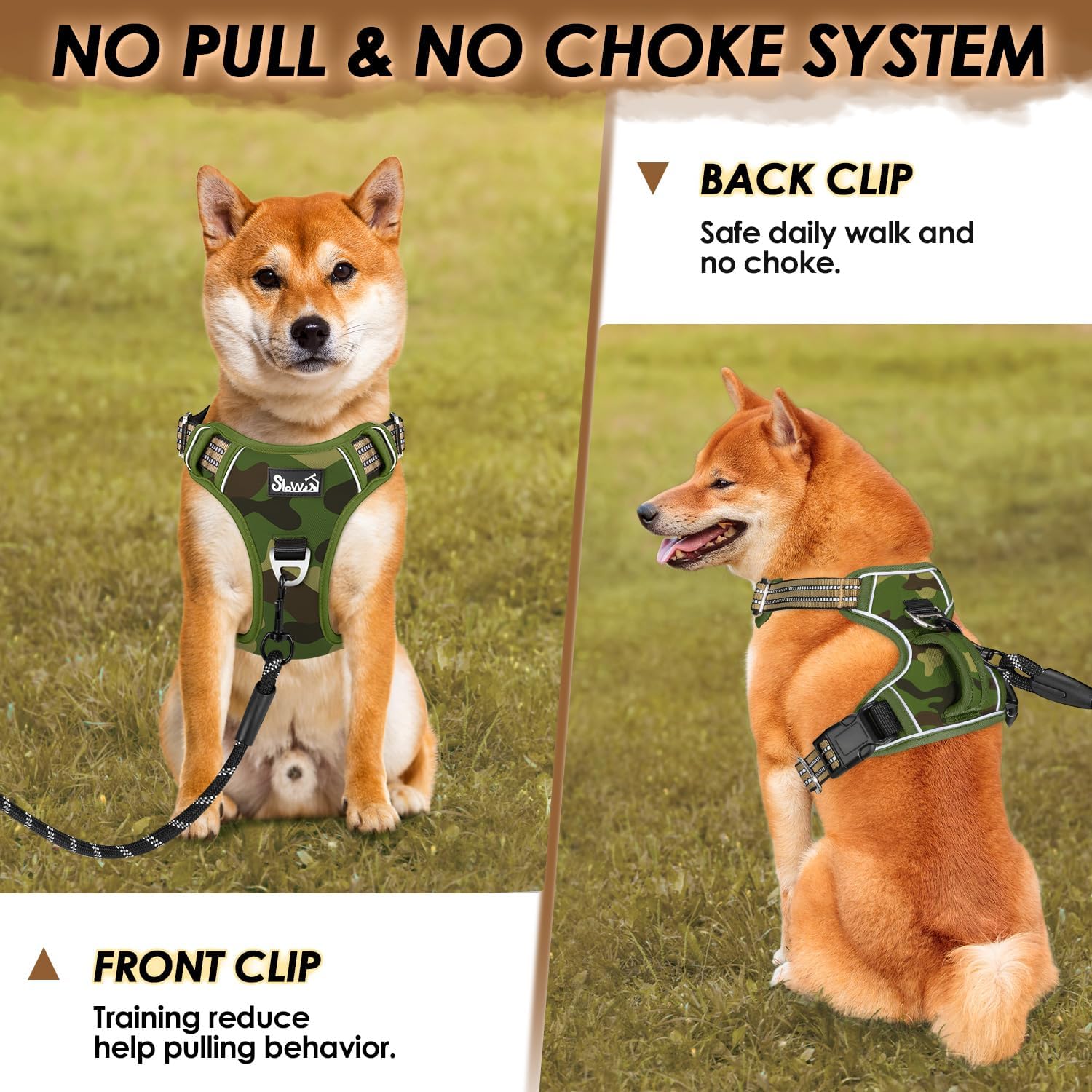 Thumbnail 2 de Eyein Large Dog Harness (XL) – Anti-Pull, Dual-Clip Vest with Padded Handle and Reflective Straps