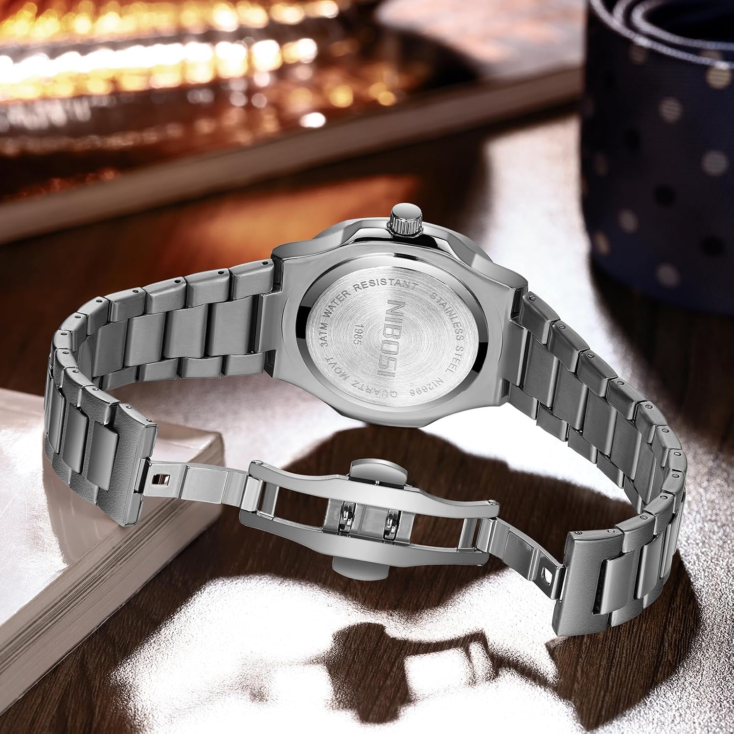 Detalle de NIBOSI men watches chronograph 3 ATM