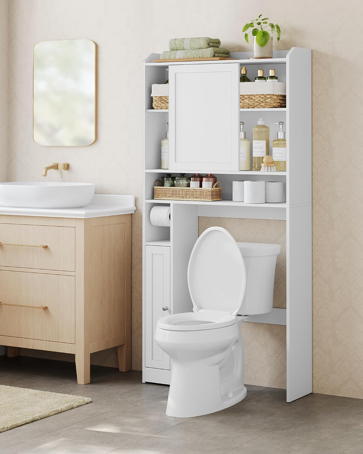Thumbnail 4 de VASAGLE Siren Collection BTS018W01 Over-Toilet Shelf, 83 x 25 x 170 cm