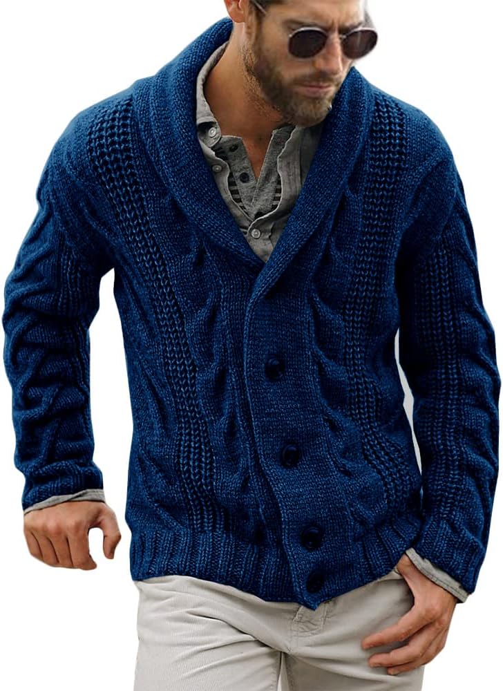 Thumbnail 6 de Cable Knit Cardigan Shawl Collar