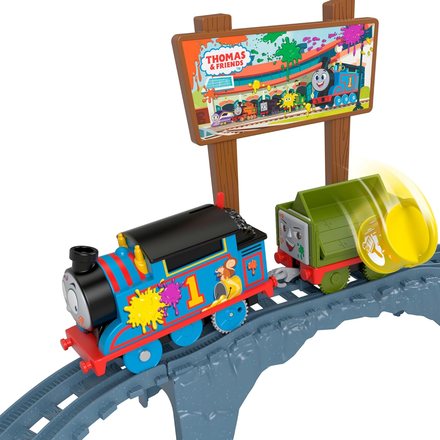 Detalle 1 de Thomas y sus amigos Set de tren con locomotora y vías 🚆