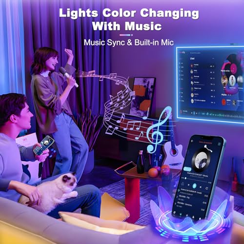 Thumbnail 4 de Realky Striscia LED 20M RGB: luce multicolore sincronizzata, controllo Bluetooth e musica per casa, feste e gaming