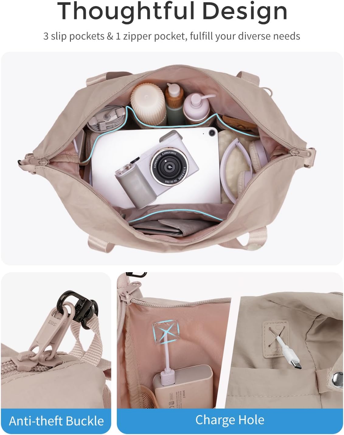 Detalle de ECOHUB 24L Underseat Carry On Bag for Ryanair – Recycled, Water-Resistant & Lightweight
