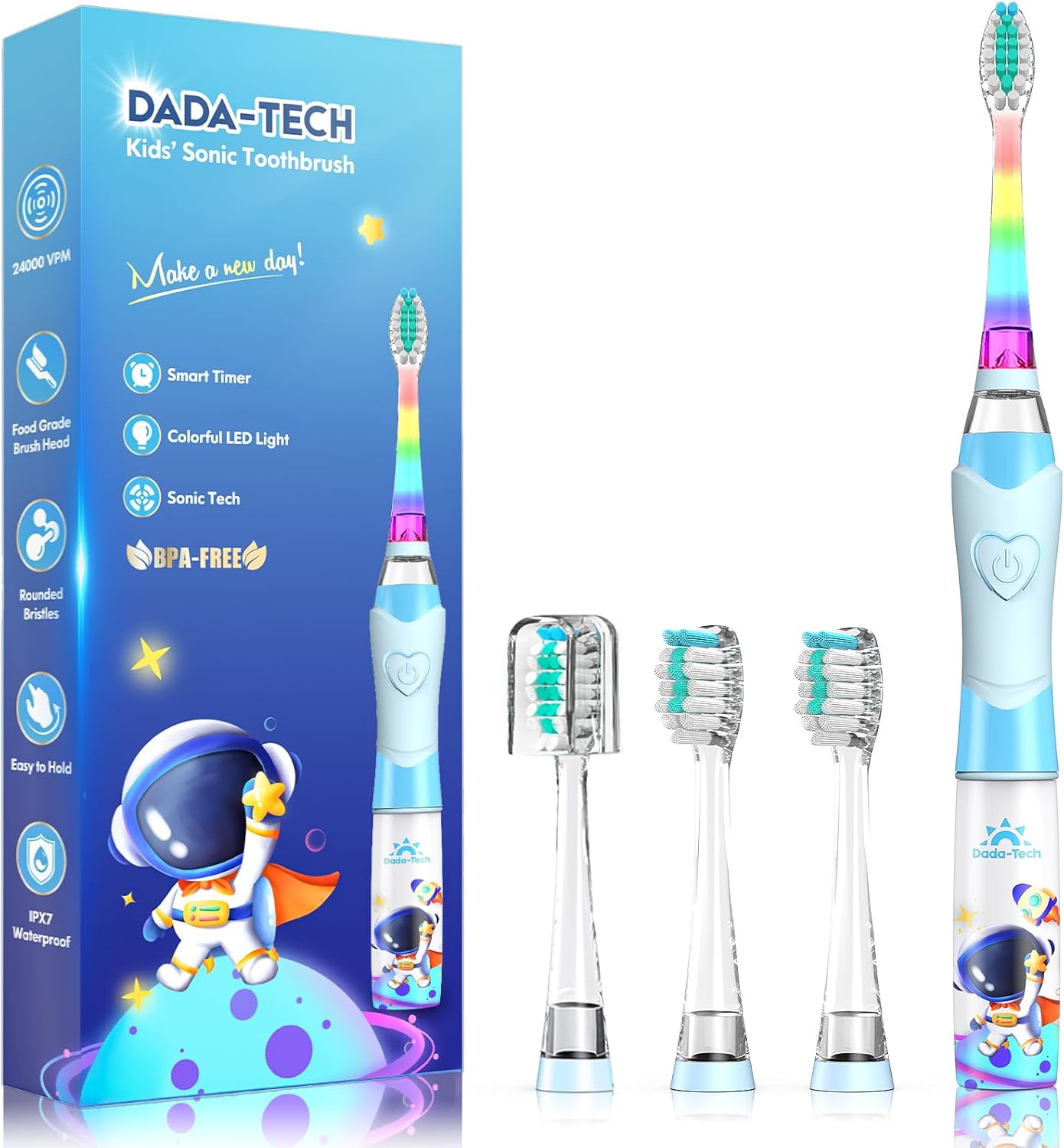 Thumbnail 3 de Dada-Tech Kids Ersatzköpfe für elektrische Zahnbürsten (S-Rund) – 4er Pack