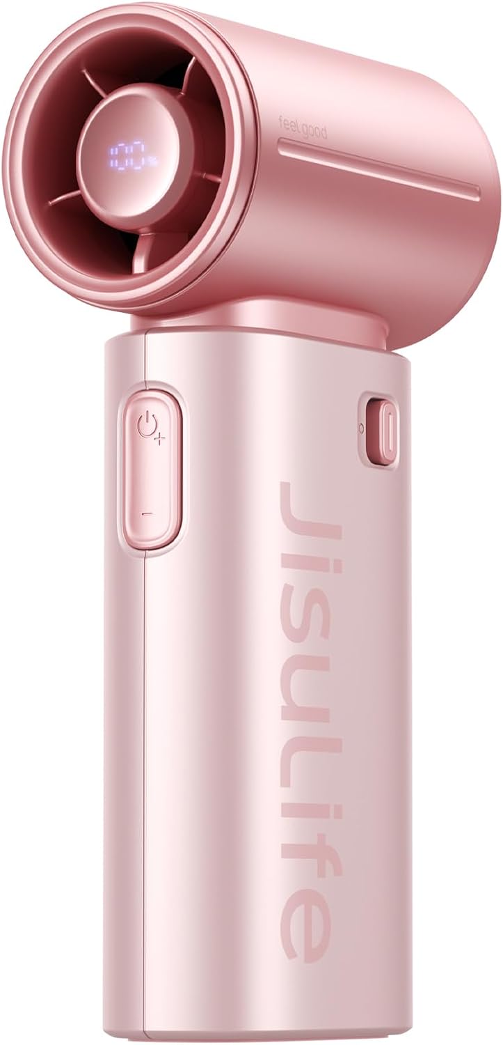 Detalle de JISULIFE Mini Handheld Fan 9S - Sleek Chrome