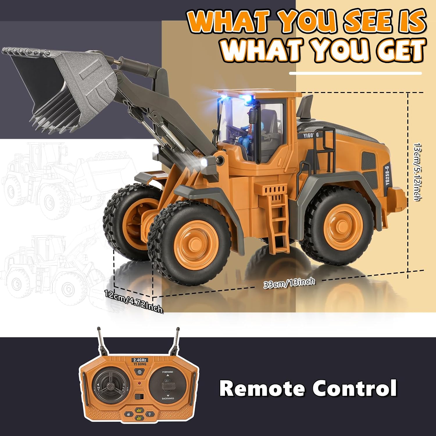 Thumbnail 5 de maysida Bulldozer teledirigido 1200 mAh