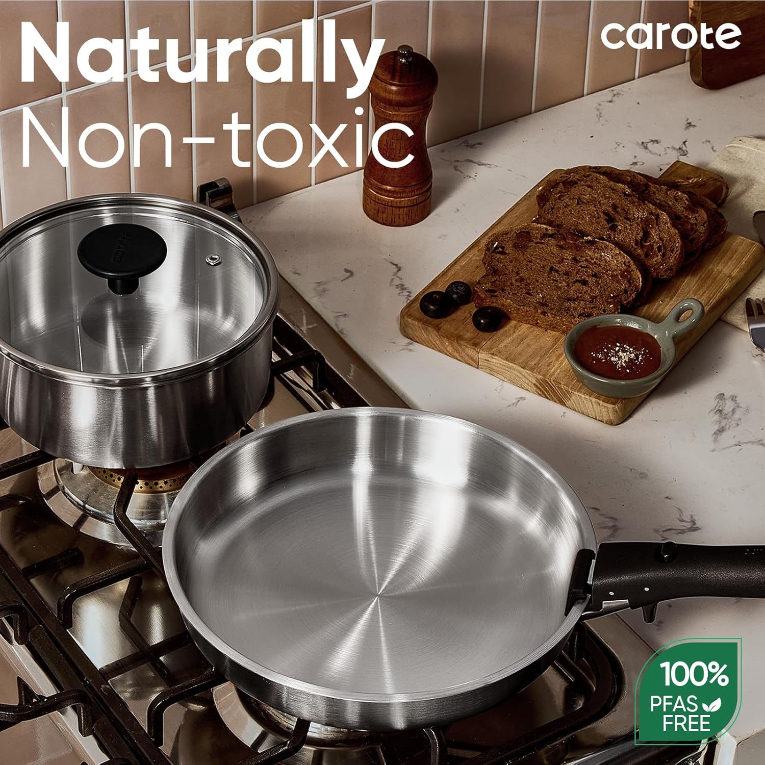 Thumbnail 2 de CAROTE Pots and Pans Set (15 pcs) with Detachable Stainless Steel Handles