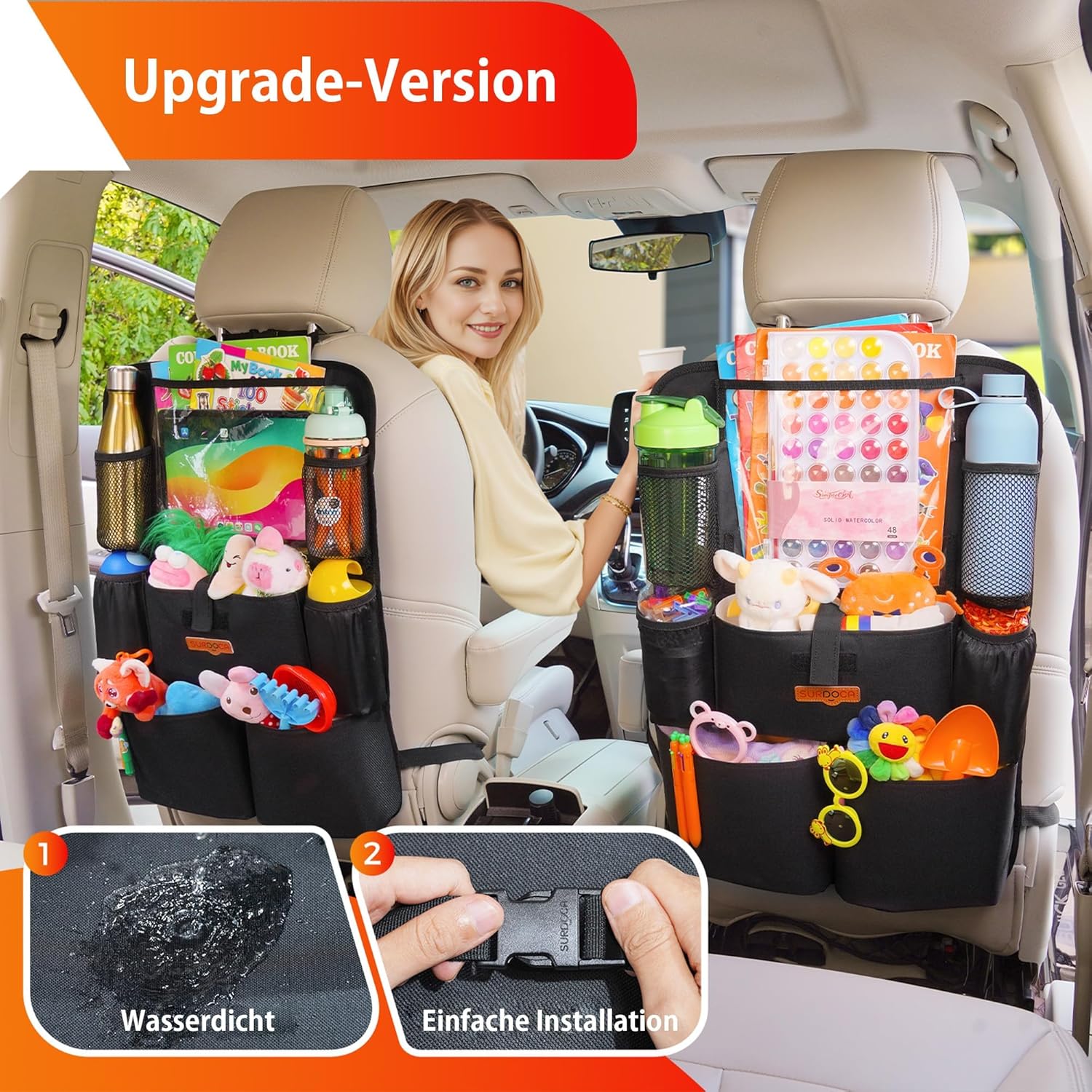 Detalle 2 de Surdoca Autositz-Organizer 4. Generation für 11-Zoll