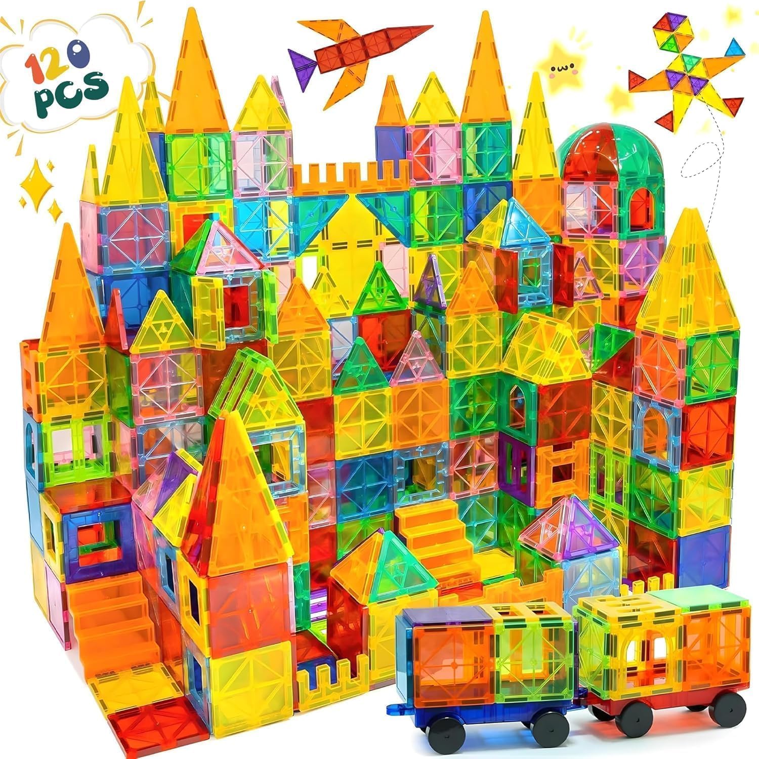 Detalle de Olvy Gioco Montessori per bambini con 120 blocchi magnetici luminosi