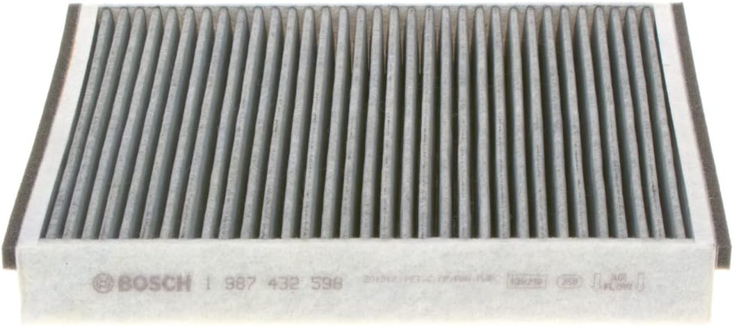 Detalle de Bosch Filtro Abitacolo ai Carboni Attivi R2598 – filtrazione avanzata e profili anti-odore per un’aria interna più pulita