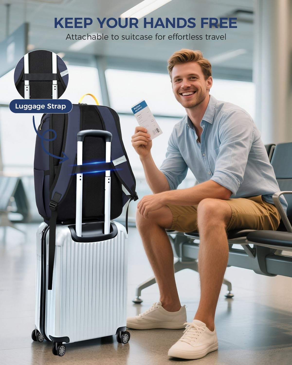 Thumbnail 4 de Ponhog Laptop Backpack for Men — 18.4 Inch Large Travel Backpack (40L)