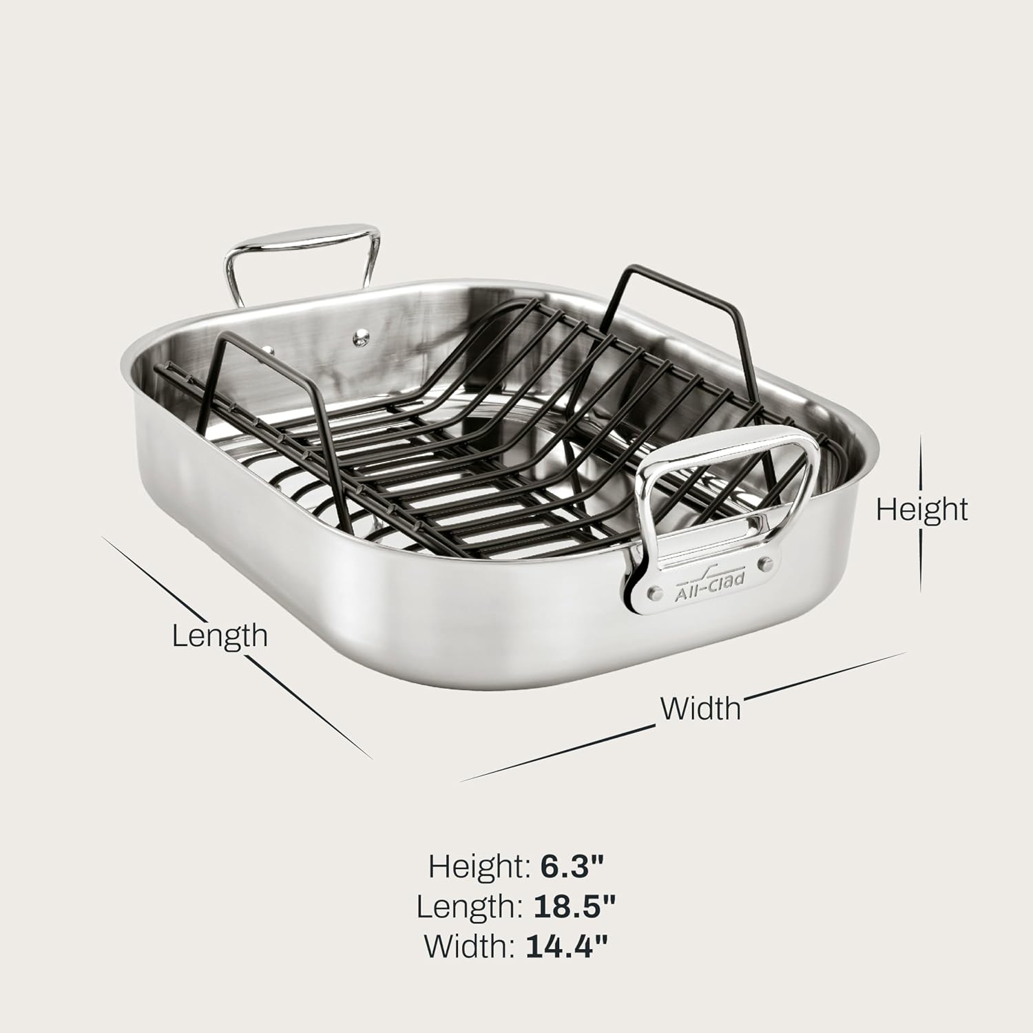 Thumbnail 1 de All-Clad stainless steel roaster 13" x 16