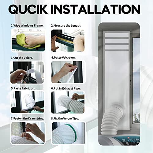 Thumbnail 7 de Loviga Sellado de Ventana Corredera para Secadora y Aire Acondicionado Portátil – Kit 25×102–162 cm