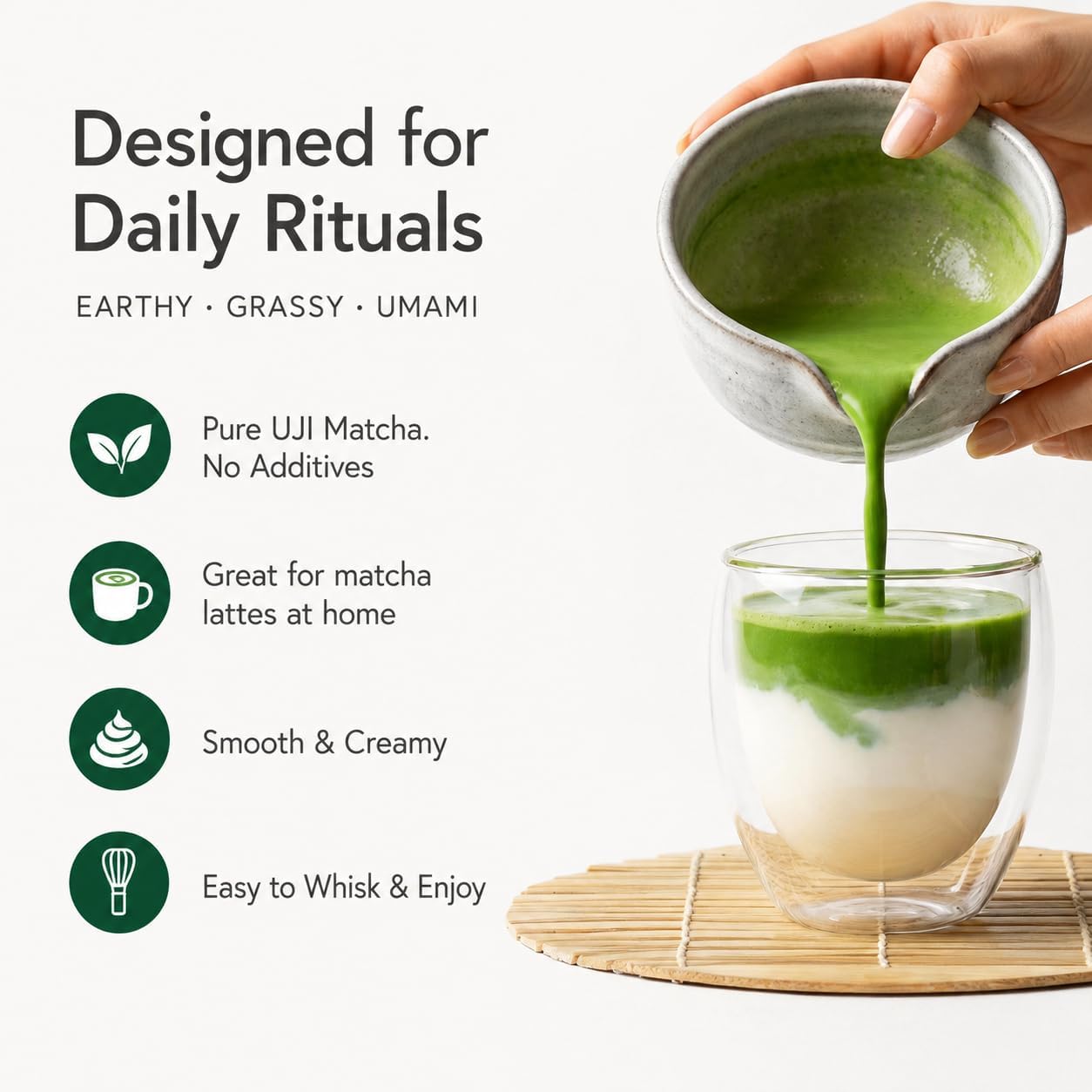 Detalle de YYCY Uji Matcha Powder, Stone-Ground in Kyoto, 50g