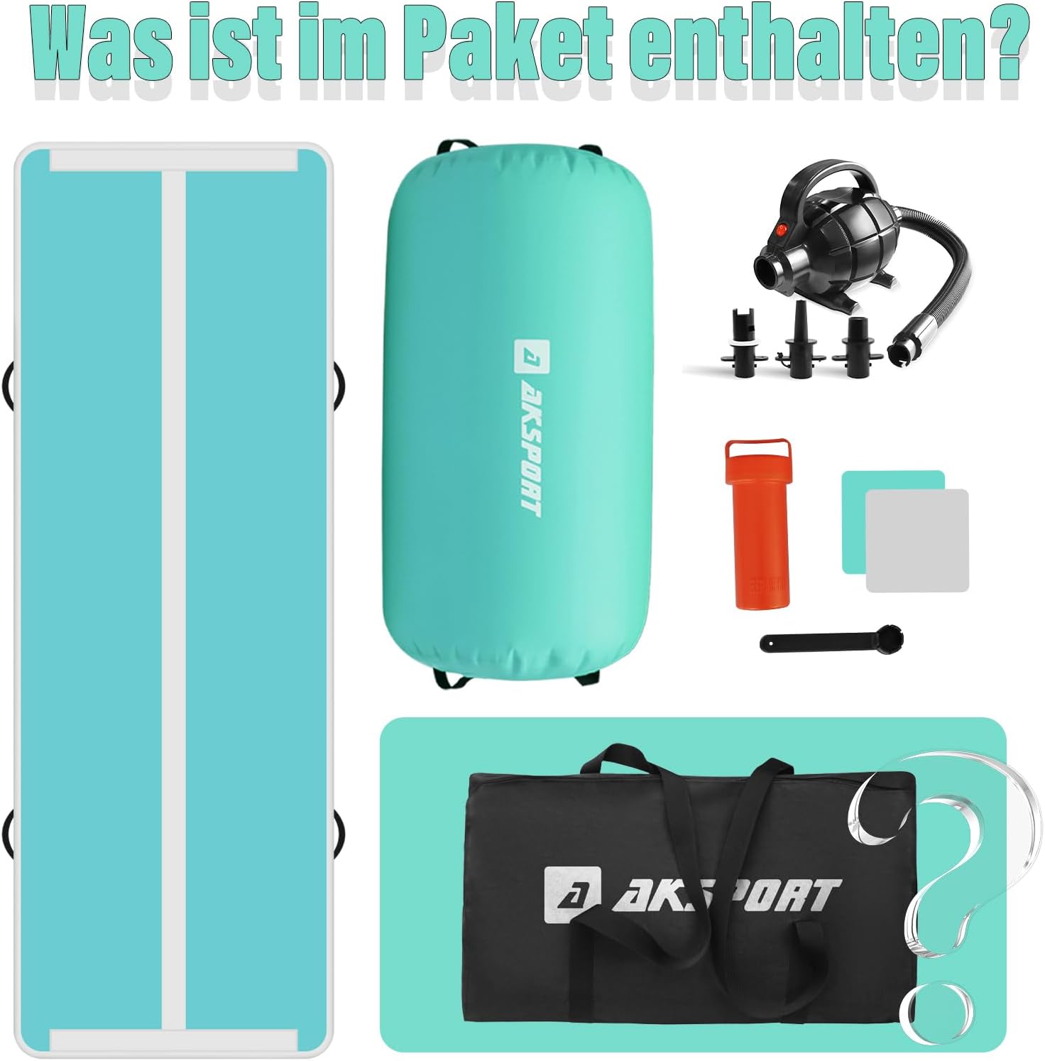 Thumbnail 5 de AKSPORT Airtrack 3 m mit Air Roll