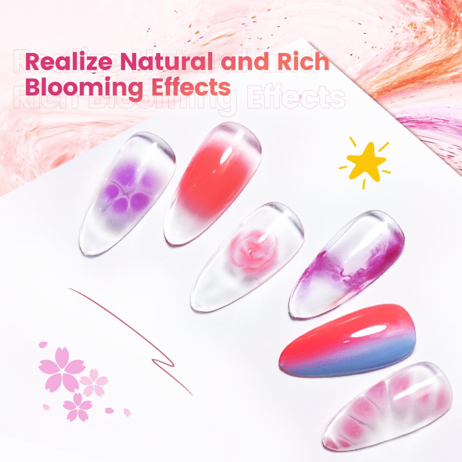 Thumbnail 1 de JODSONE Clear Blooming Gel 10 ml : gel UV LED “blooming” pour dégradés marbre, aquarelle et fleurs