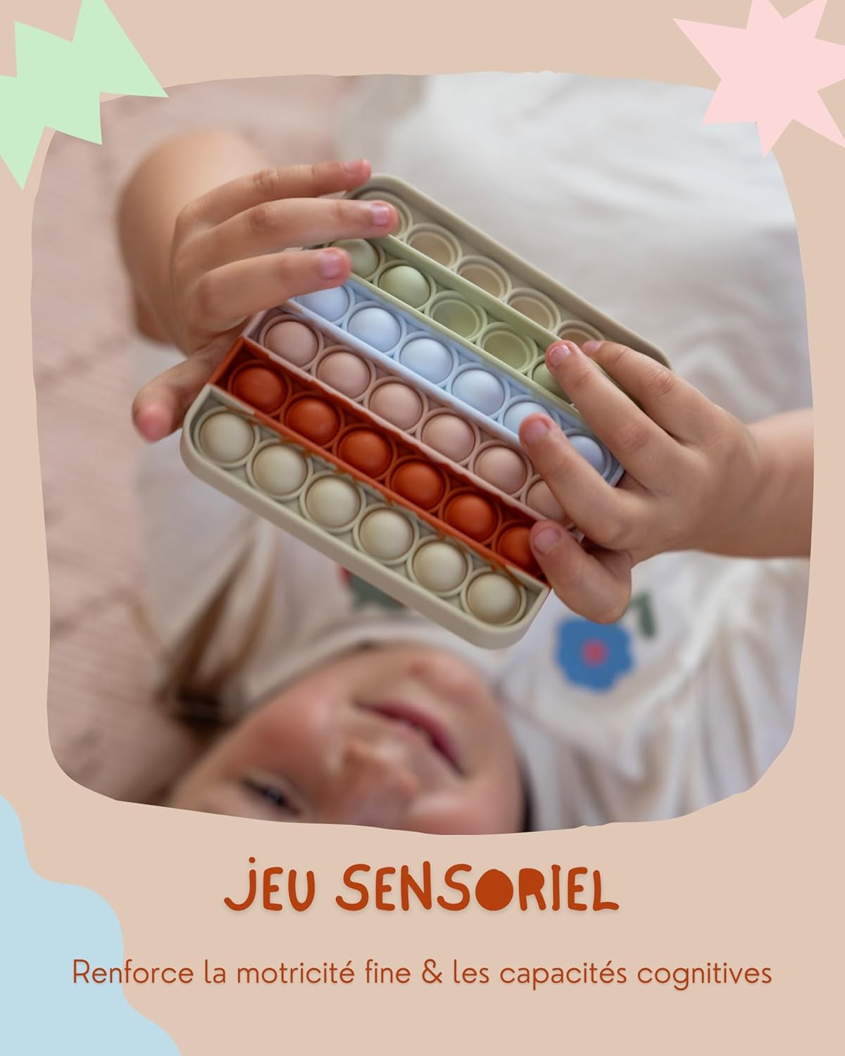 Detalle 2 de Valino PopIt carré, jouet anti-stress pastel 🎨