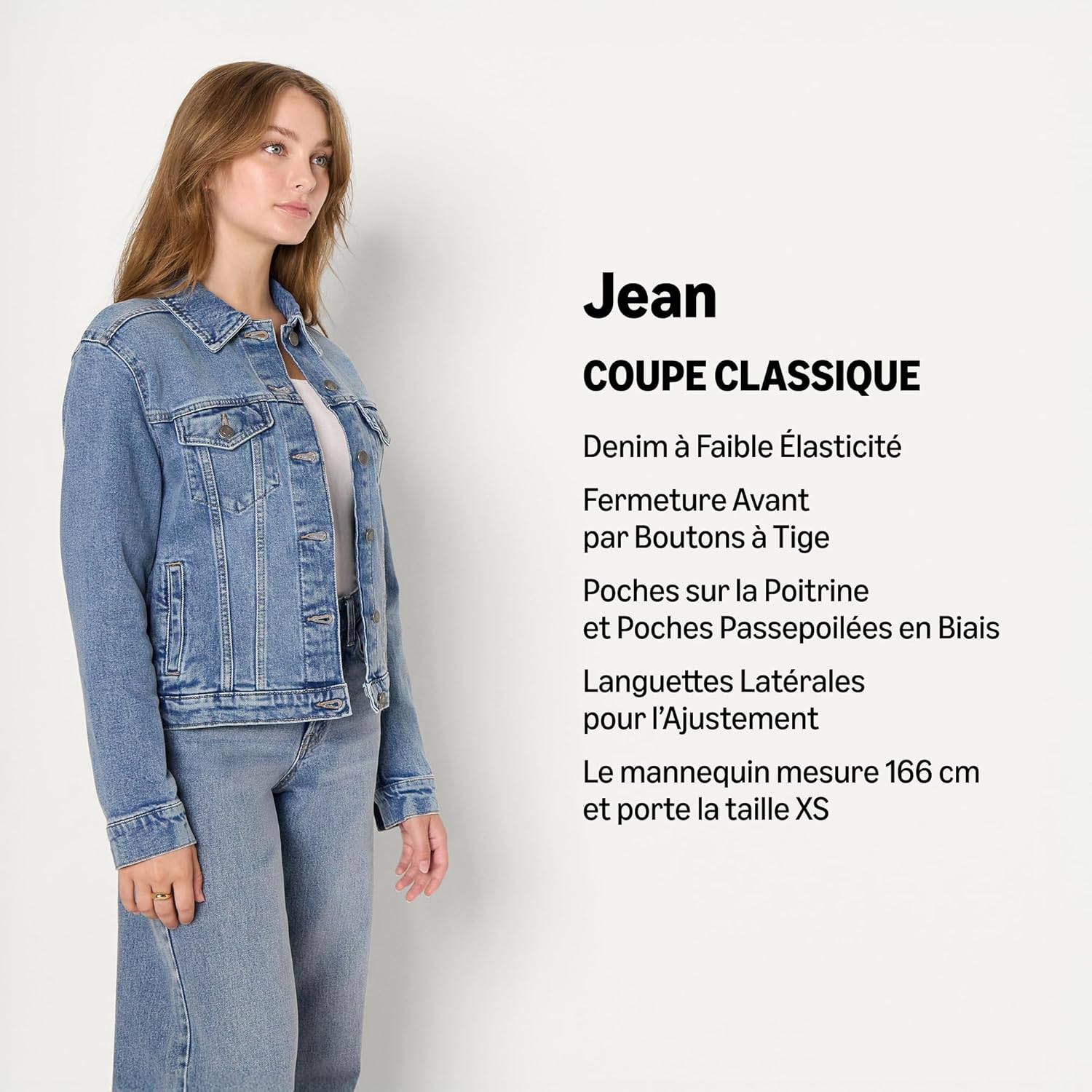 Detalle 2 de Amazon Essentials Veste camionneur rigide surdimensionnée pour femme