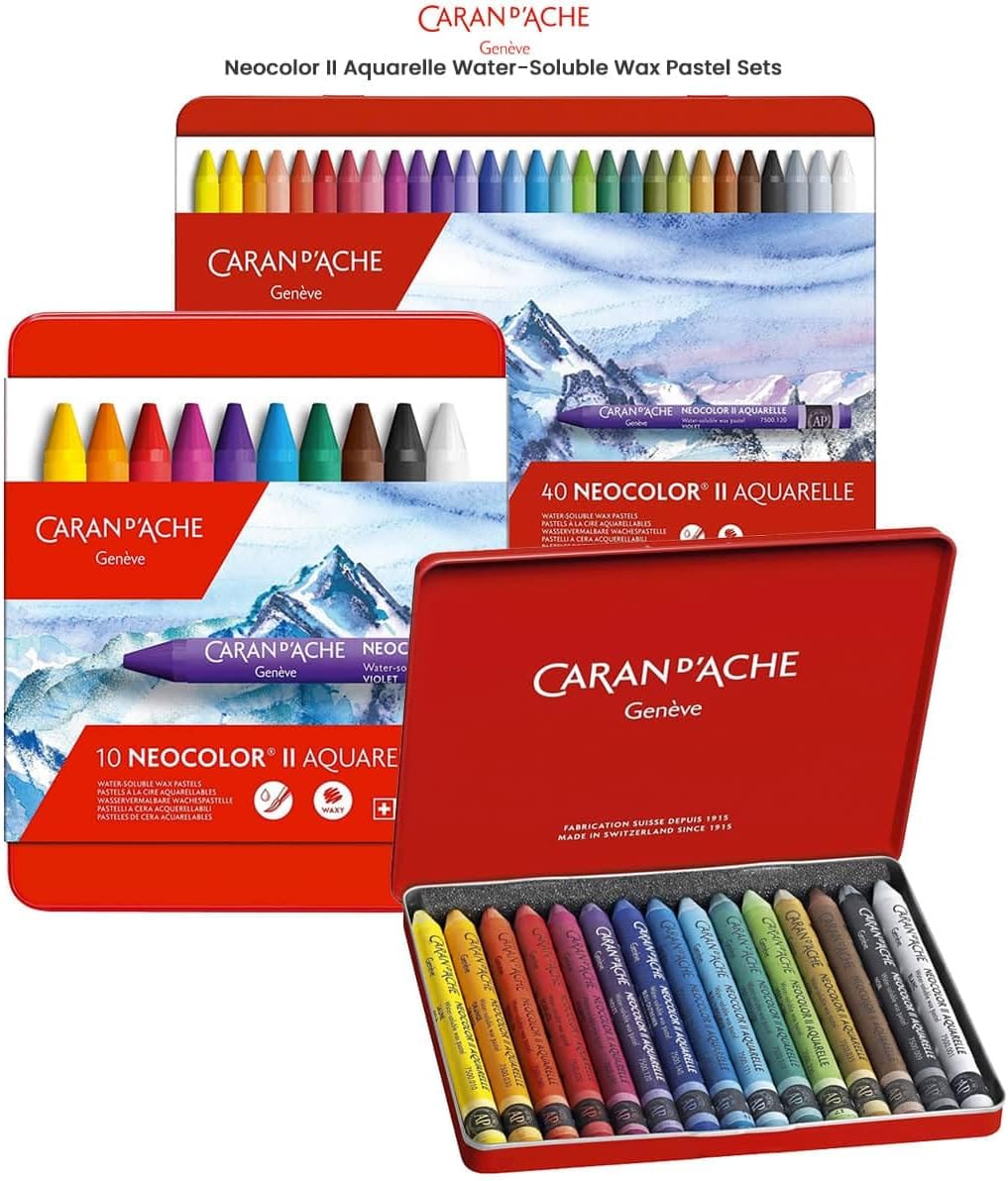 Thumbnail 3 de Caran d’Ache Neocolor II 7500330 : lot de 30 crayons de couleur (pastels à la cire solubles dans l’eau)