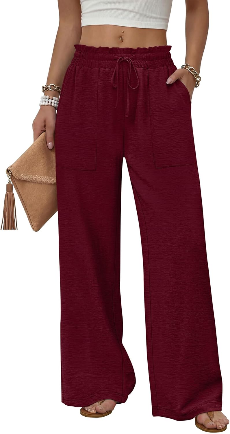 Thumbnail 5 de WIHOLL Women's Wide Leg Pants with Pockets – Flowy Comfort for Summer to Vacation