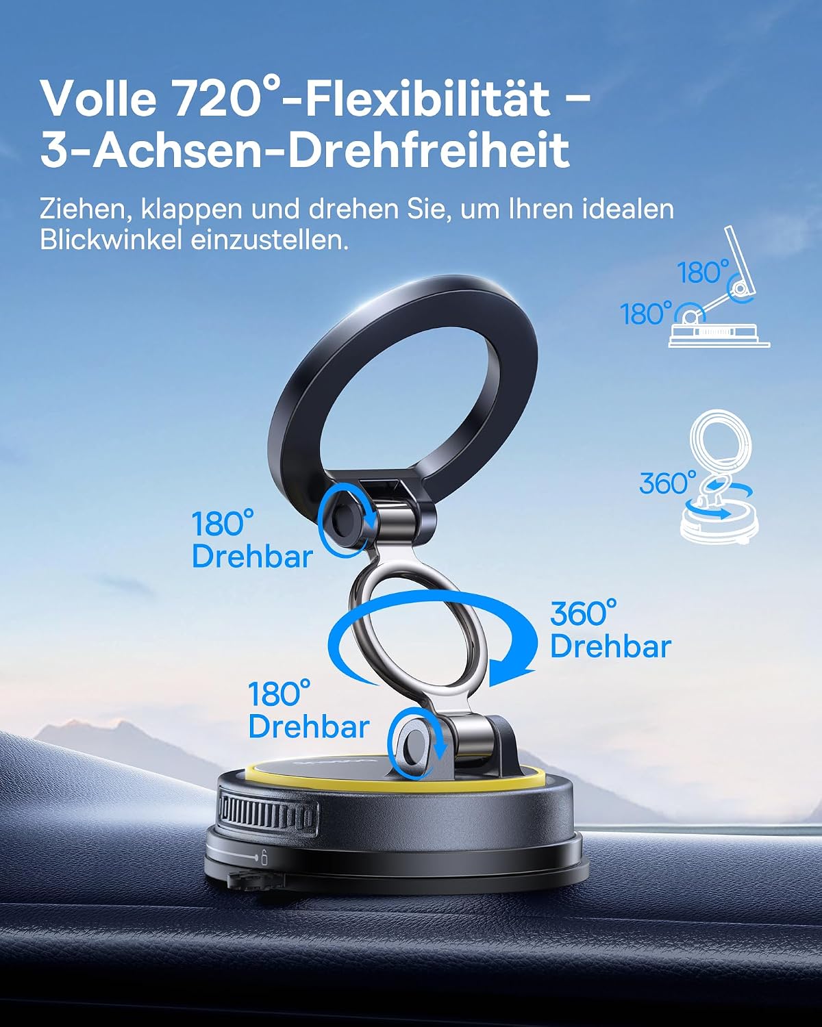 Detalle 2 de Baseus VC2 Flex Handyhalter für Auto, 54 kg