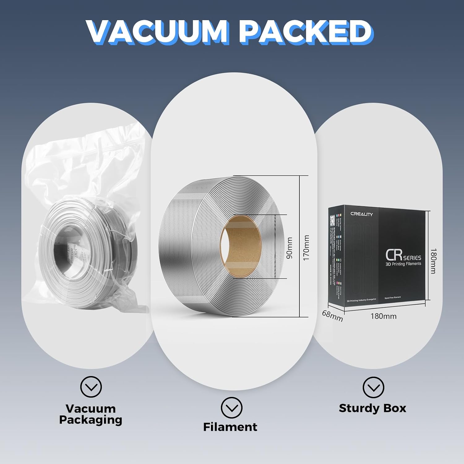 Thumbnail 6 de Creality PETG Filament Refill 1kg 1.75mm for Bambu Lab Spool – Clear PETG