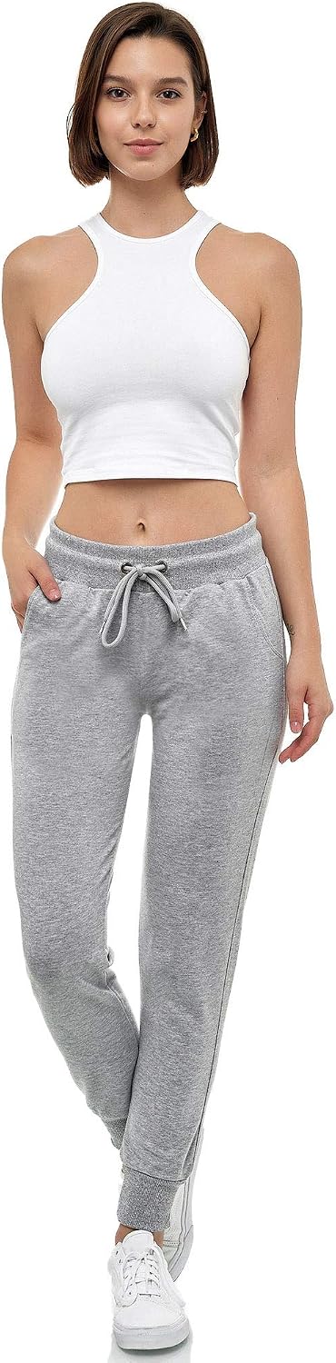 Detalle de Smith & Solo damesjoggingbroek van katoen, slim fit en hoge taille