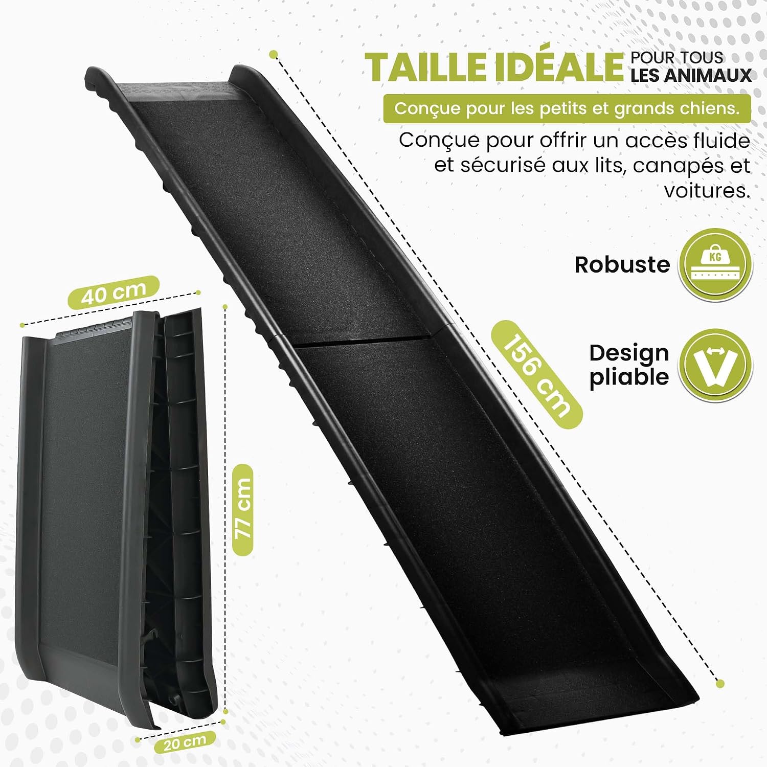 Detalle de all Pets United Rampe pour Chien Pliable – Accès Coffre Voiture