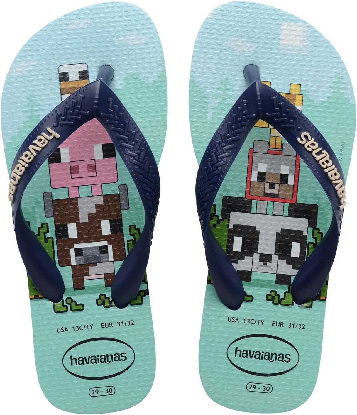 Thumbnail 4 de Havaianas Minecraft (Mini Me) – Tongs enfant en bleu lavande, antidérapantes