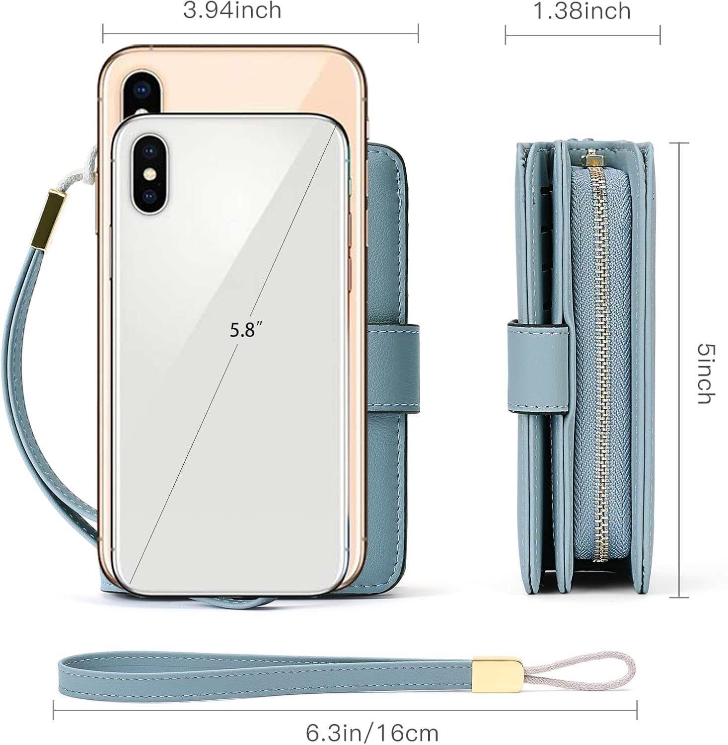 Detalle de GAEKEAO Damen Geldbörse – kompakt, geräumig, mit RFID-Schutz und Münzfach