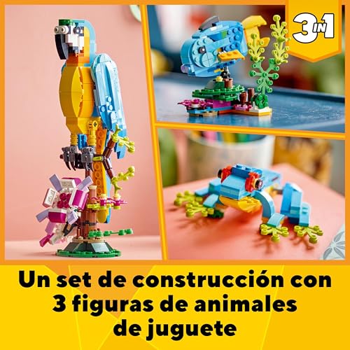 Thumbnail 2 de LEGO Creator 3 en 1 31136 Loro Exótico: Loro, Rana o Pez en un solo set creativo