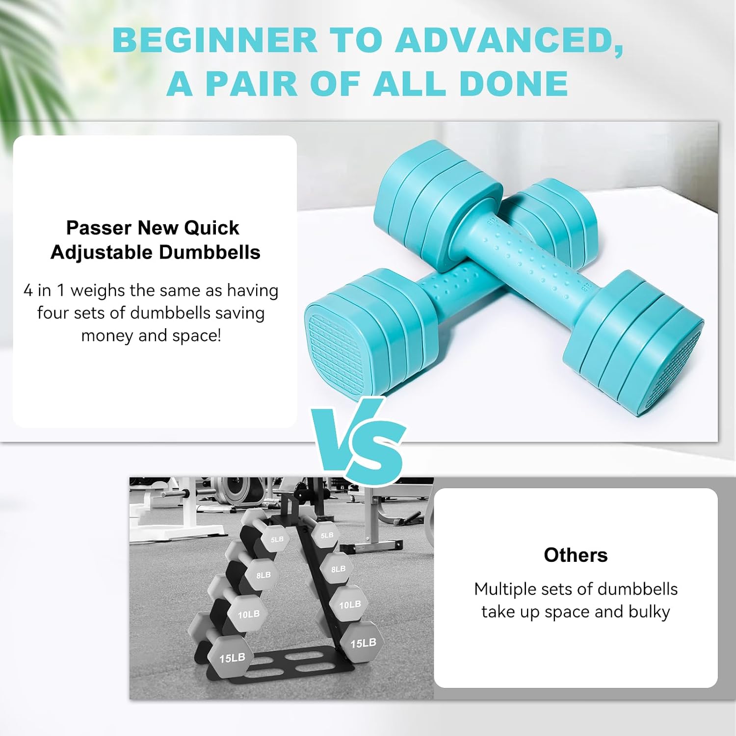 Thumbnail 4 de Passer Adjustable Dumbbell Set 4 in 1 🏋