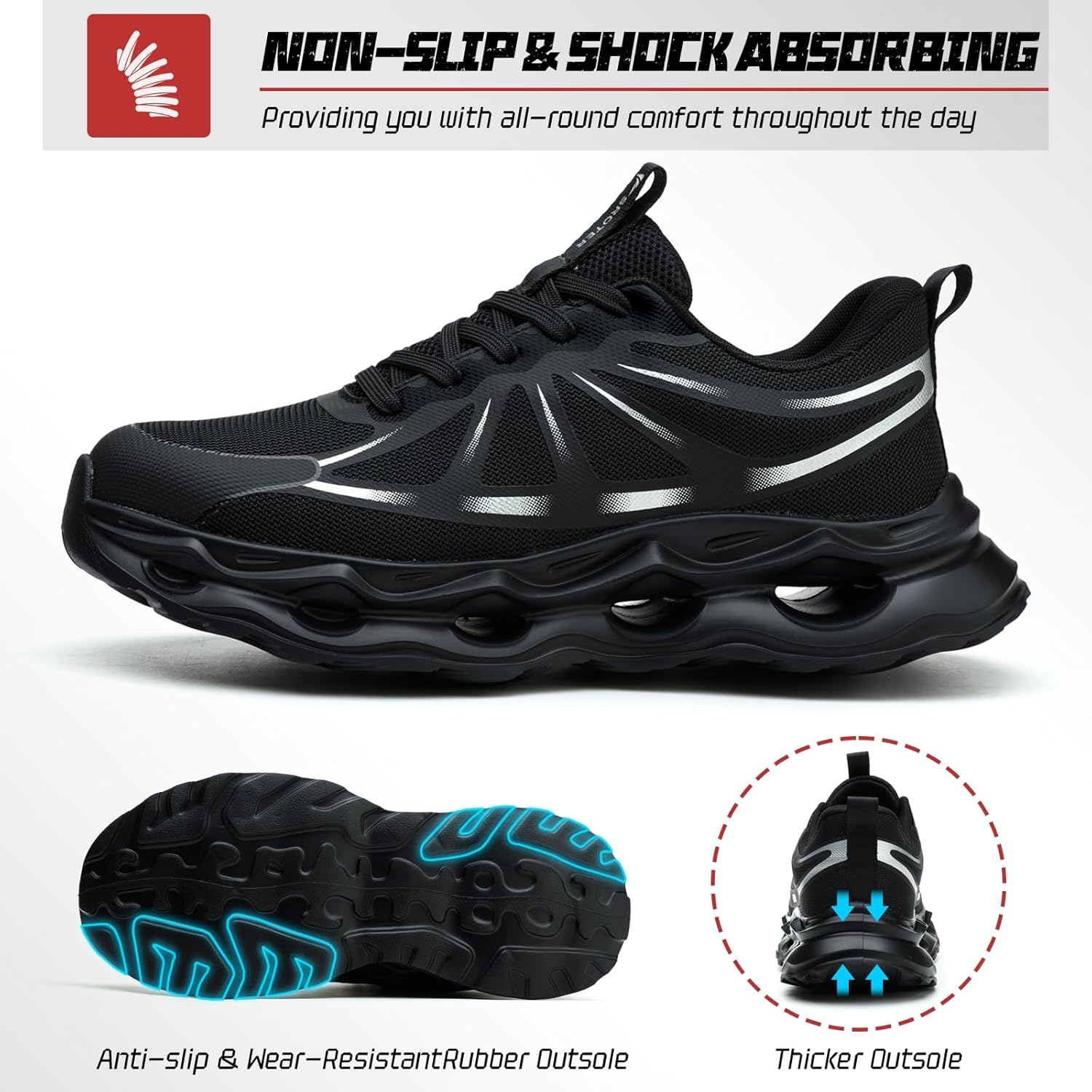 Detalle de Steel Toe Cap Trainers Mens Womens Safety Trainers: Comfortable, Lightweight Work Shoes