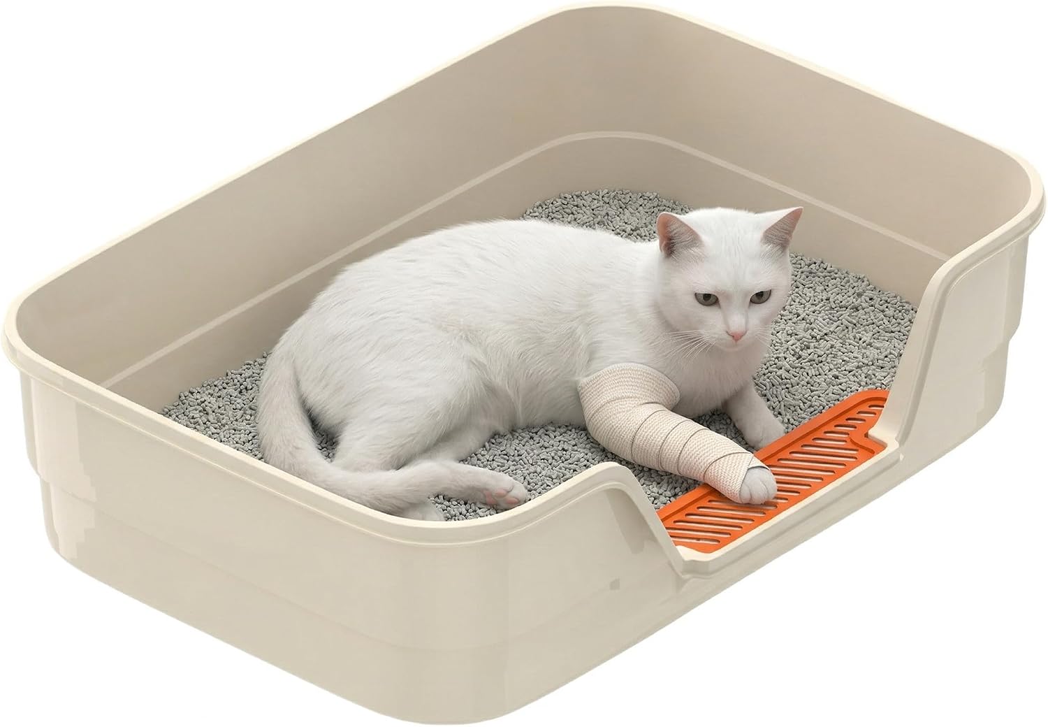 Detalle de Suhaco Cat Litter Box, White