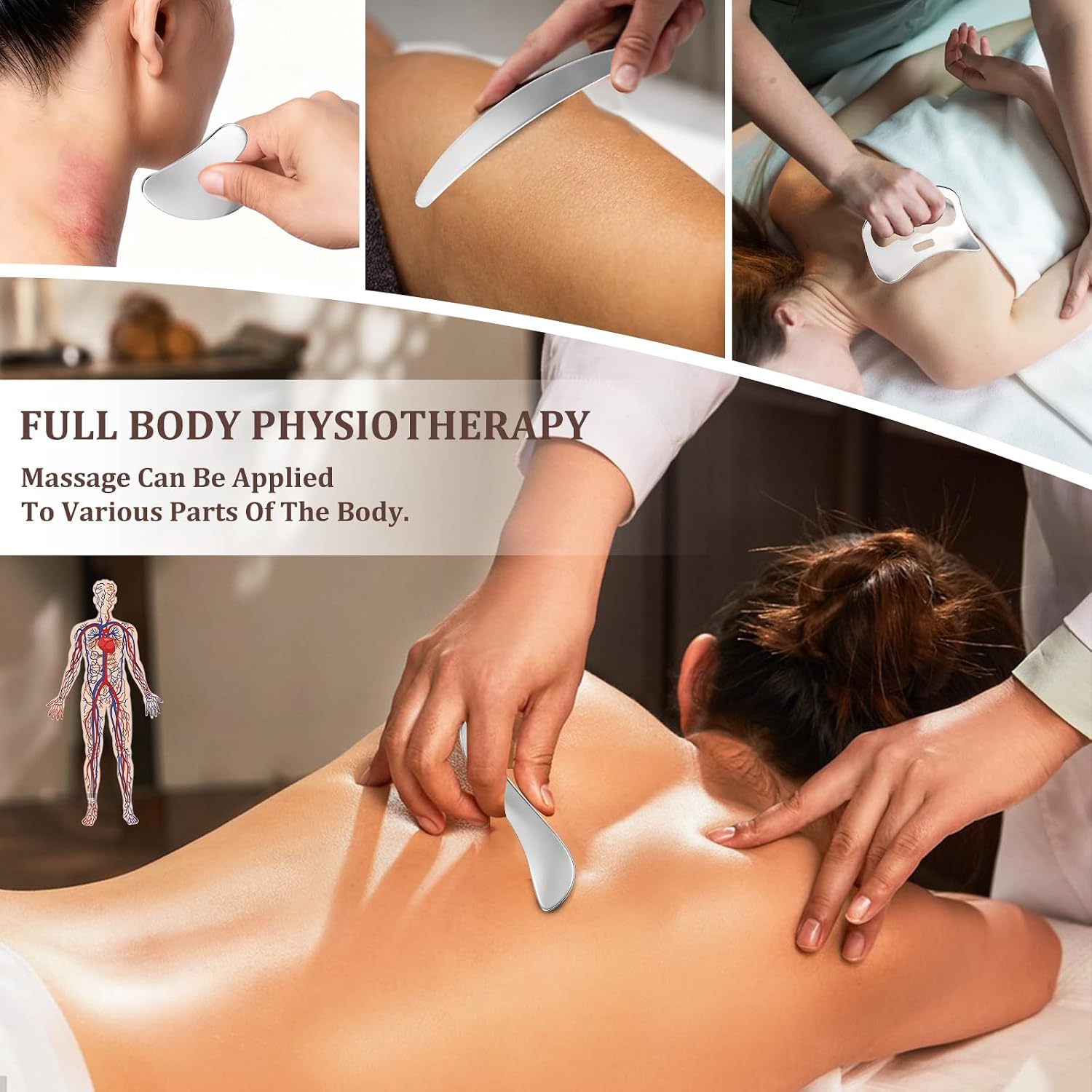 Thumbnail 6 de INQUIRLLY ST-07478 4-in-1 gua sha massagetool van roestvrij staal