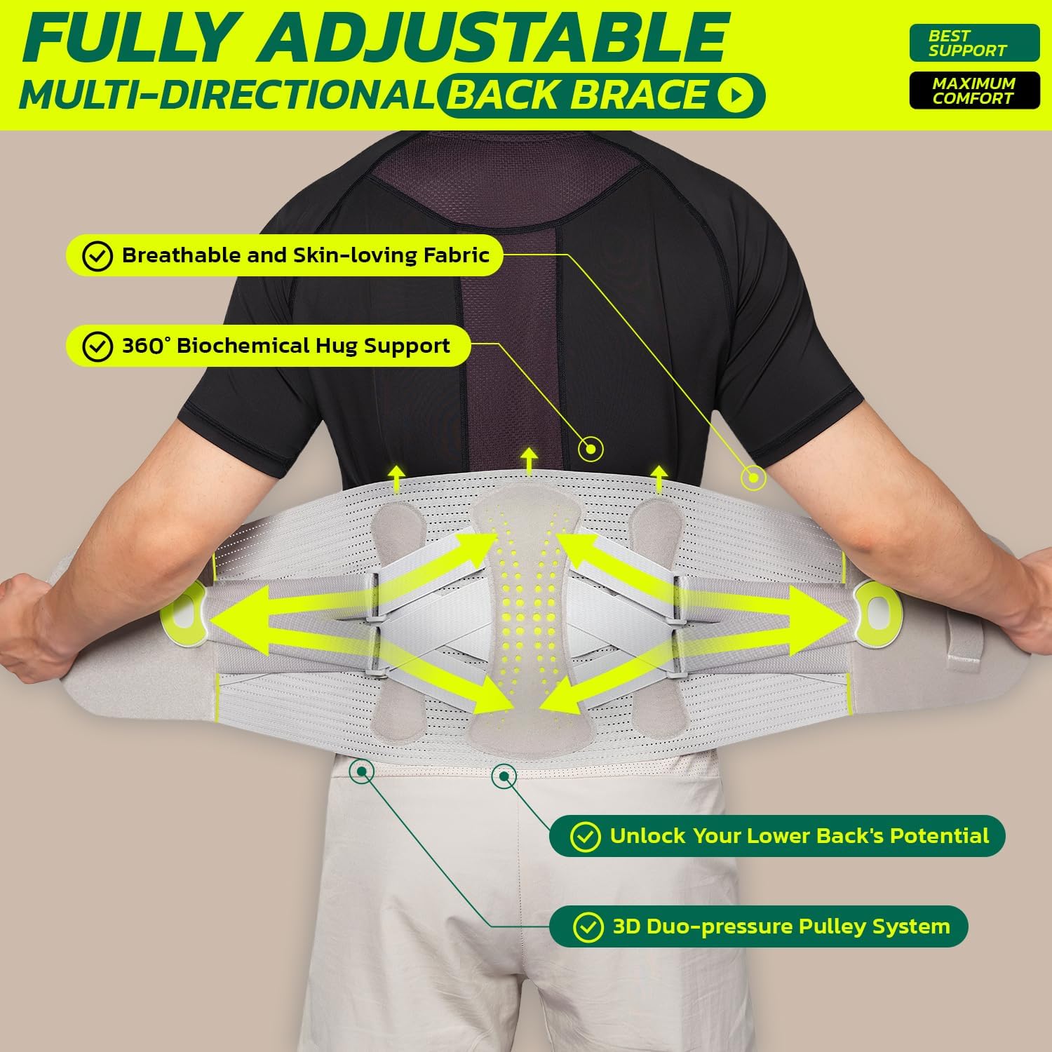 Thumbnail 5 de aoFIT Back Brace S — lumbar support belt for pain relief 🩺