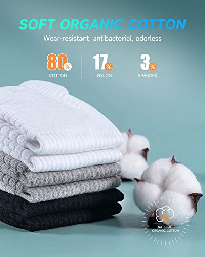 Detalle de TANSTC Men's Running Trainer Ankle Socks, Anti-Blister Cushioned, 6 Pairs