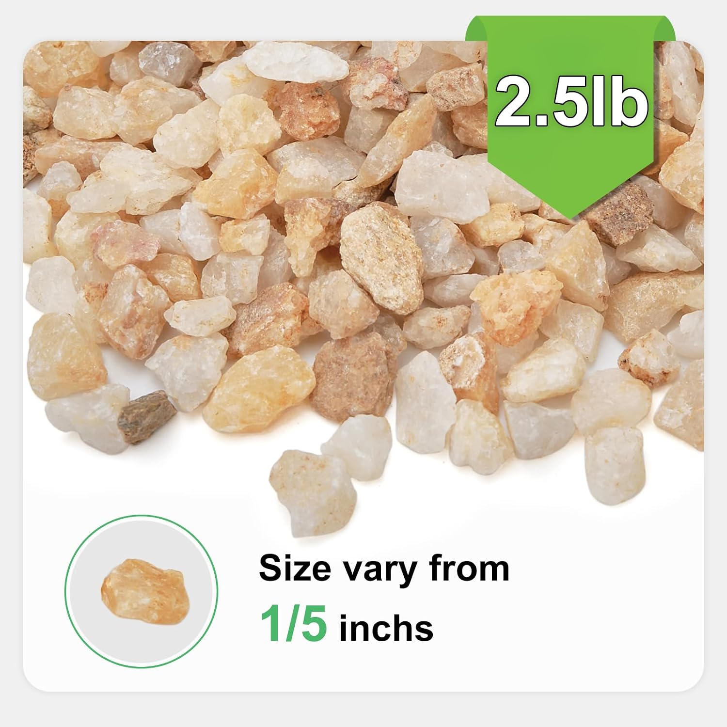 Detalle de Pulovin Coarse Horticultural Sand, 2.5 lb, 1/5-Inch Stone for Plants