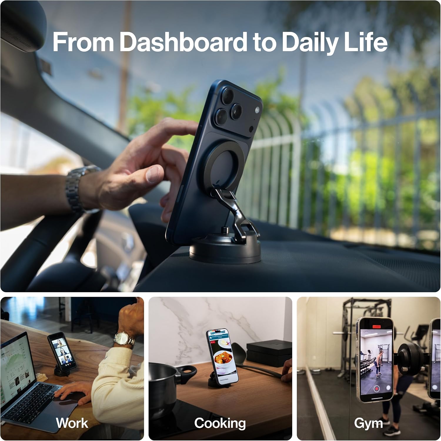Detalle de Statik HyperMount (Gen 3) Magnetic Phone Holder with N52 Magnets and 360° Rotation